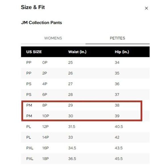 JM COLLECTION Petite Lace-Hem Ponte Pants PM - Picture 2 of 6